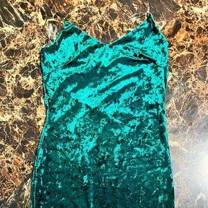 Green Velvet Dress